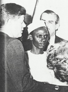 John F Kennedy and a young Shehu Shagari in Washington D.C -1961