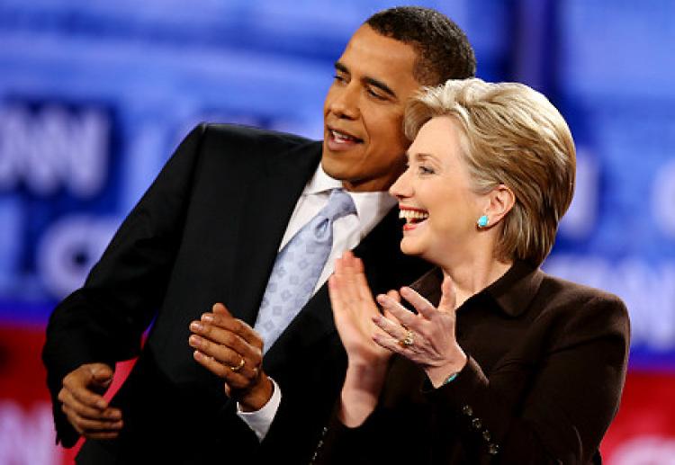 Barack Obama and Hillary Clinton