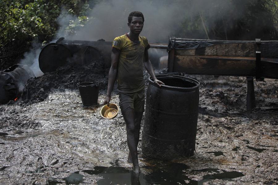 Illegal Oil Refinery in Nigeria