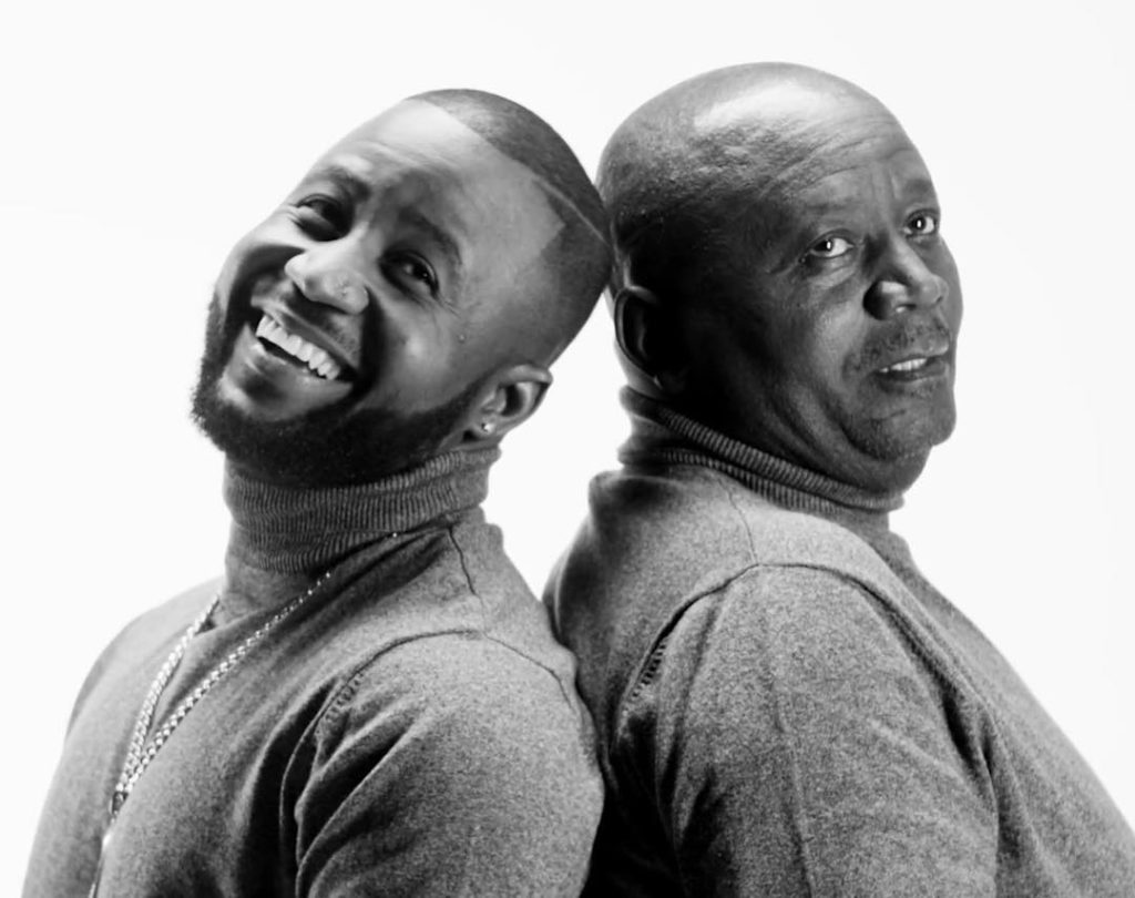 Cassper Nyovest and his dad in the Superman video