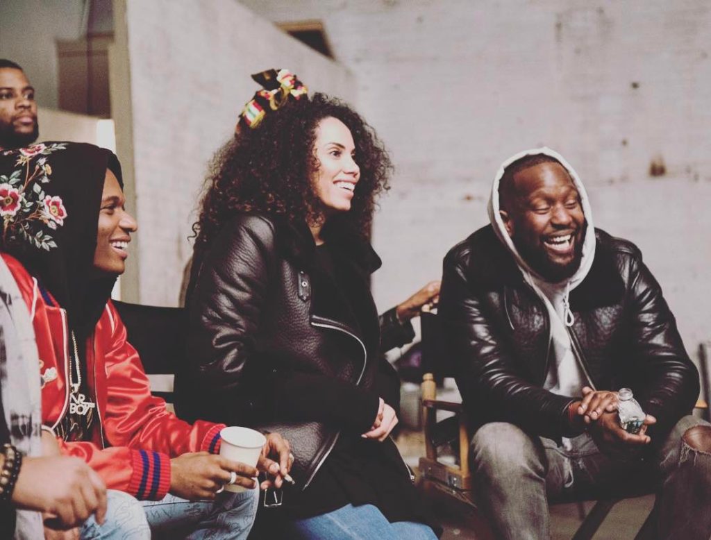 Wizkid alongside Jada Pollock and Dumi Oburota, two of his three managers