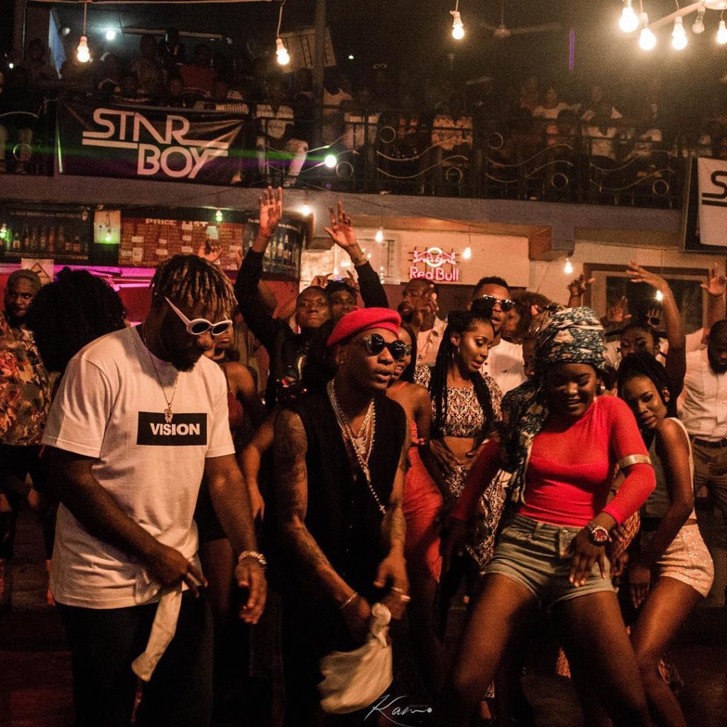 Mutay and Wizkid on set Manya video shoot