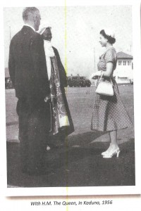 Sir Ahmadu Bello with Her Majesty The Queen of England, Queen Elizabeth II.