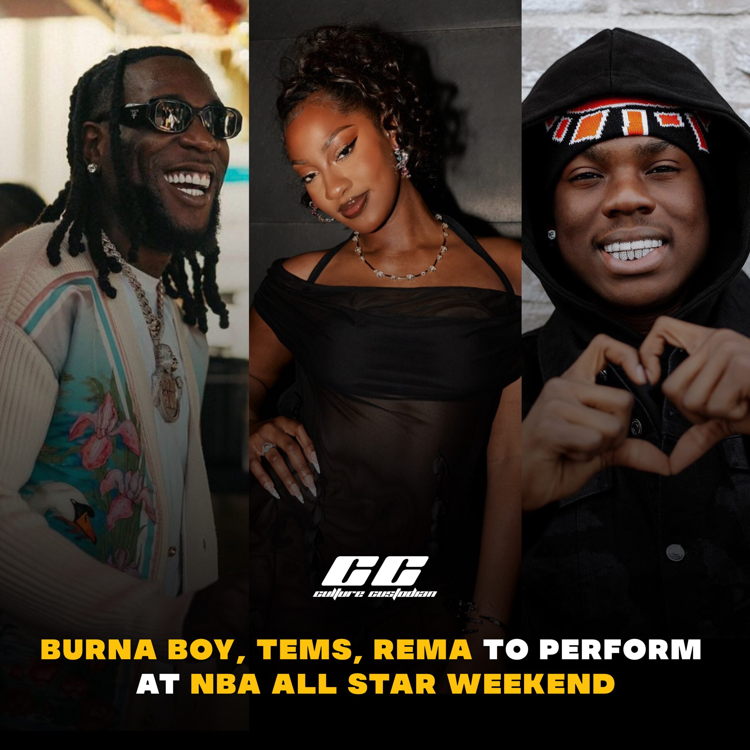 Burna Boy, Rema, and Tems To Headline 2023 NBA All-Star Weekend