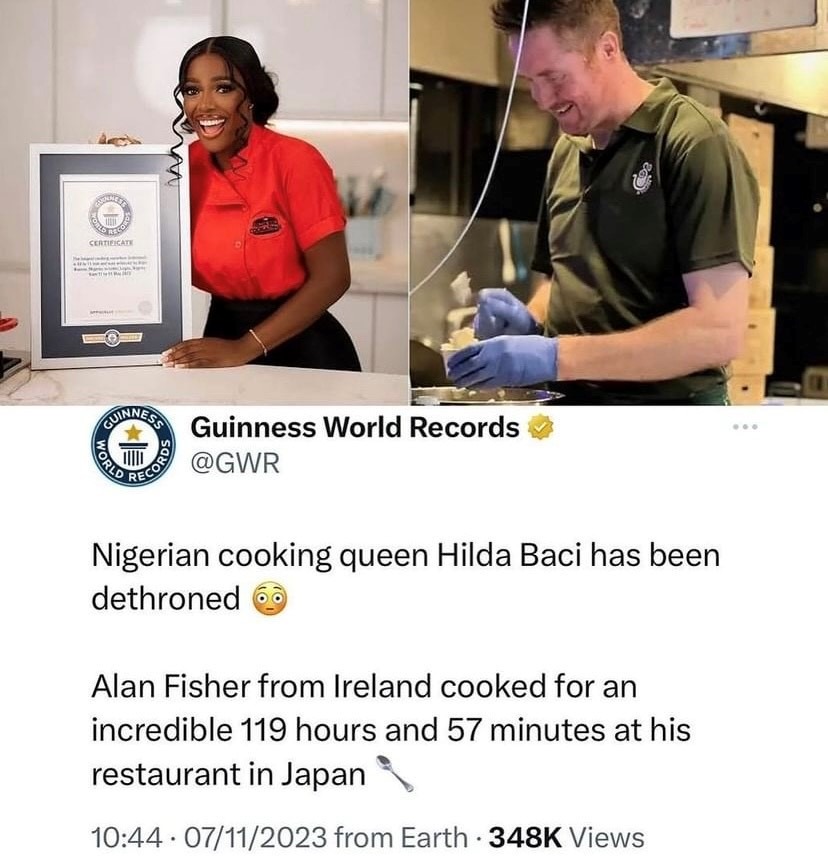 Alan Fisher Succeeds Hilda Baci’s Guiness World Record for the Longest Cooking Marathon