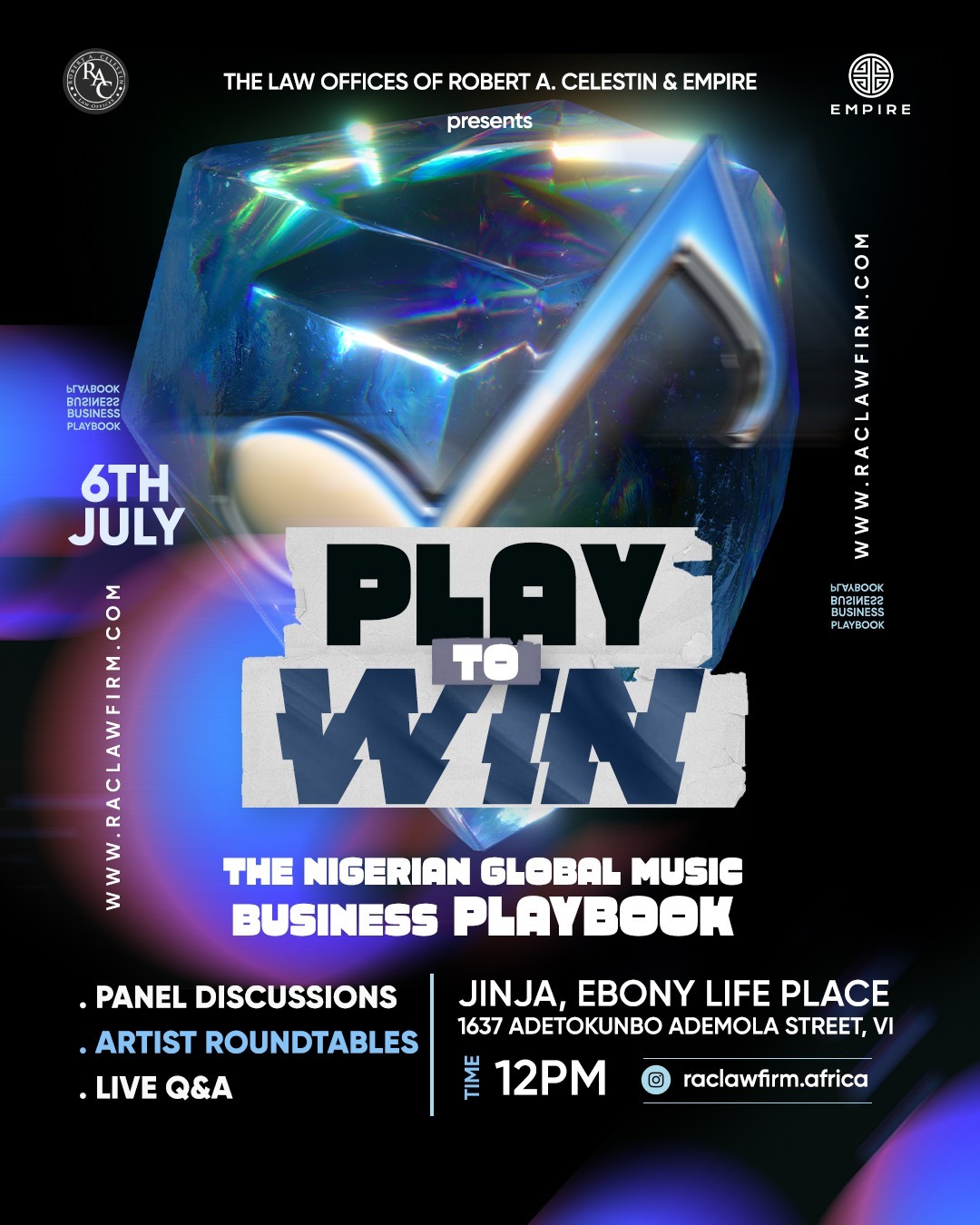 Robert A. Celestin Partners With EMPIRE For “Play to Win: The Nigerian Global Music Business Playbook”