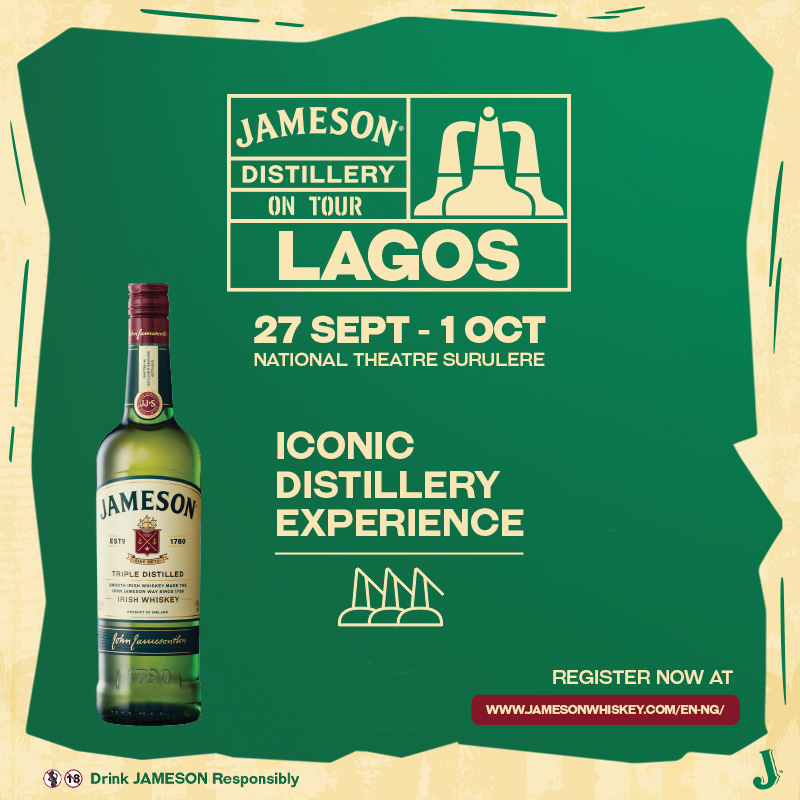 Jameson Whiskey Returns to Lagos with Jameson Distillery on Tour